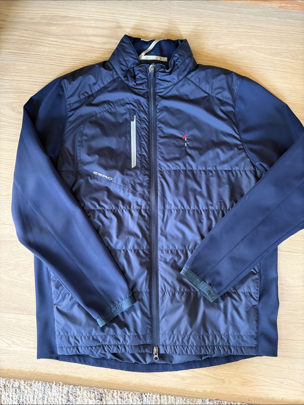 NWOT Men's Navy Hybrid Performance Golf Jacket w/ Dormie logo
